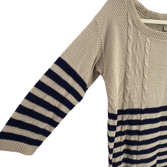 One A Womens Size Large Textured Knit Nautical Striped Sweater Boxy Fit Pullover - Picture 5 of 8